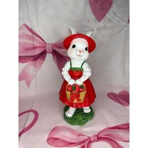Coquette Easter Bunny with Strawberries